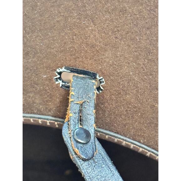 Stratton Campaign Style Hat VTG Hwy Patrol Ranger Green Self Forming 6 7/8 Felt - Picture 5 of 13